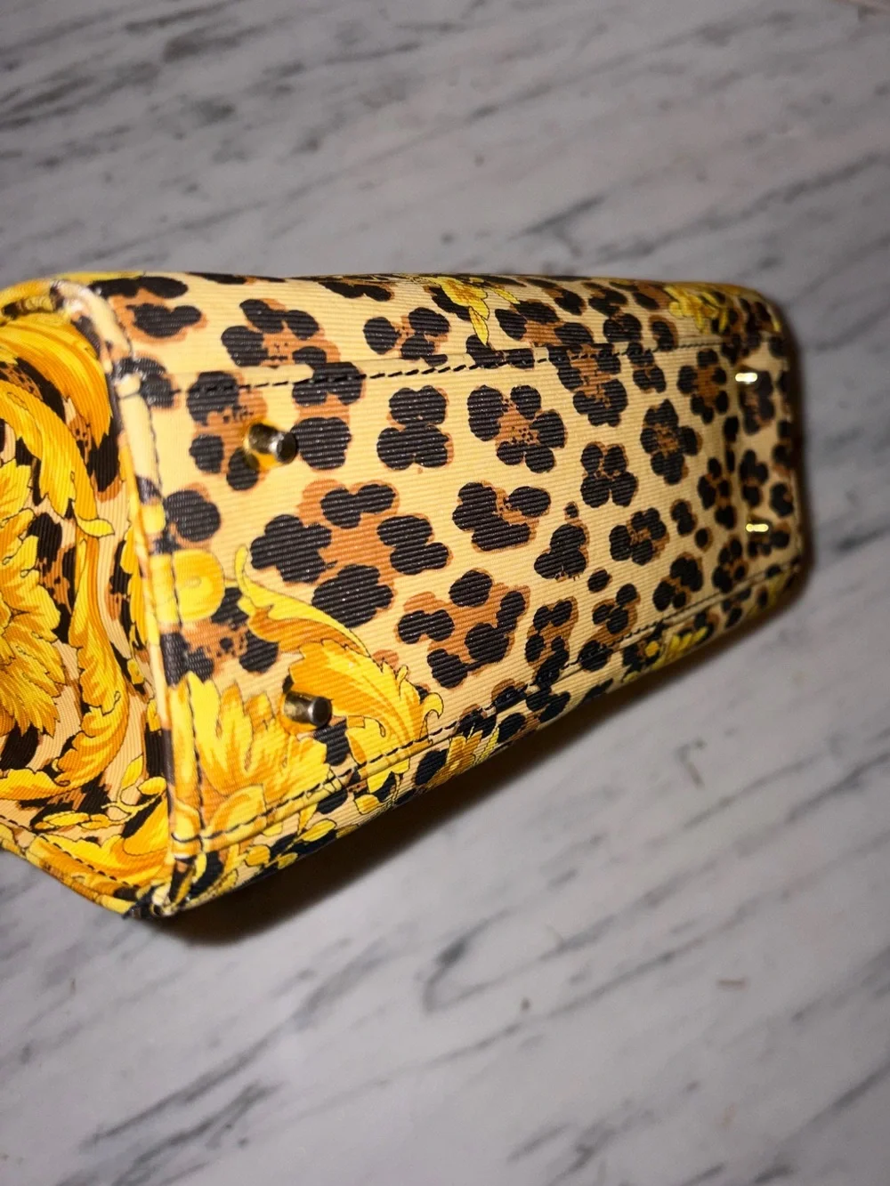 Versace Baroque Kelly Top Handle Flap 2way Crossbody Bag 1VER822K and Wallet Set - Picture 10 of 16